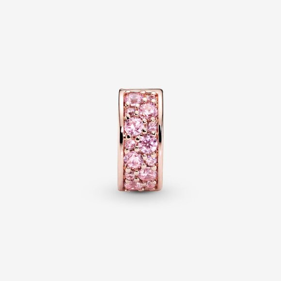 Pandora Pink Pavé Clip Charm - Picture 3 of 5